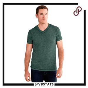 Buckle Black Men's Burnout V-Neck Knit Short Sleeve T-Shirt Pine Grove Size XXL